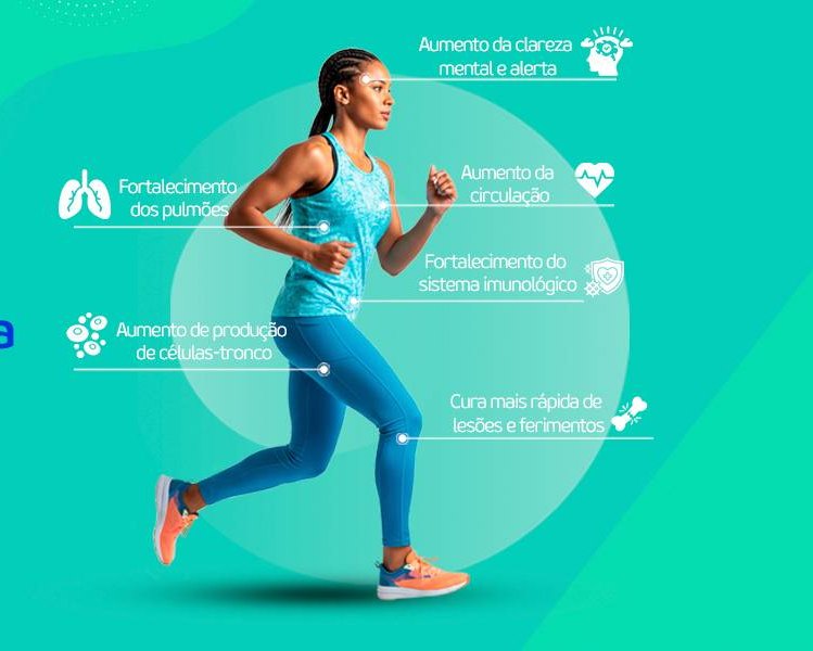 Paciente em atividade física — campanha da Clínica Oitava Rosado sobre oxigenoterapia hiperbárica